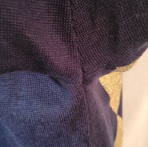 Vintage Outlander Collection Navy Blue Gold Knit C - Picture 12 of 15